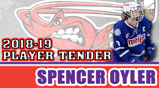 Mudbugs Tender Spencer Oyler for 2018-19 Season