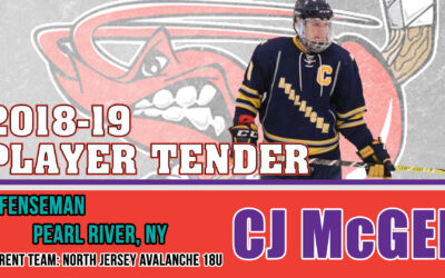 Mudbugs Tender CJ McGee for 2018-19 Season