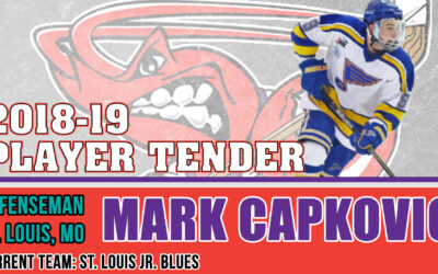 Mudbugs Tender Mark Capkovic for 2018-19 Season