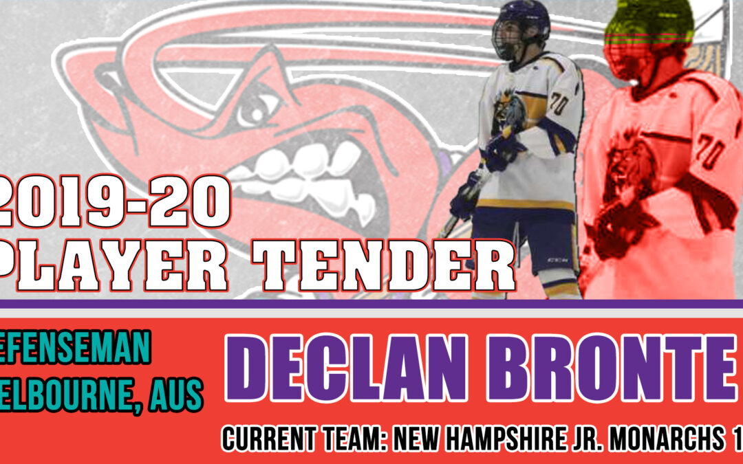 Mudbugs Tender Declan Bronte for 2019-20 Season