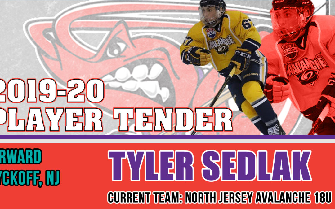 Mudbugs Tender Tyler Sedlak for the 2019-20 Season