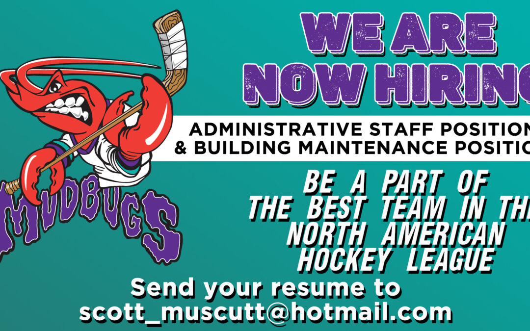 The Mudbugs are Hiring!