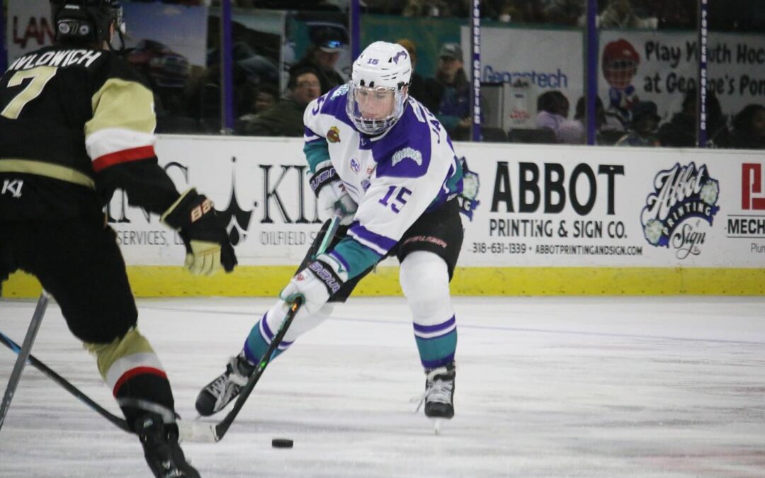 Two Late Goals Help IceRays Top Bugs in OT